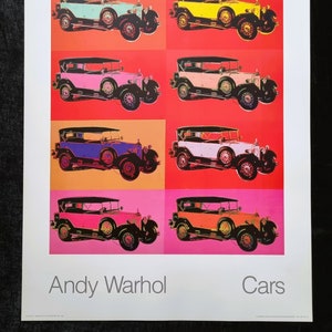 Andy Warhol &quot;Mercedes Type 400 - 1986&quot; Rare Vintage Poster. Achenbach Edition 1988, Collectible Pop Art Masterpiece. Dimensions: 70 x 90 cm.