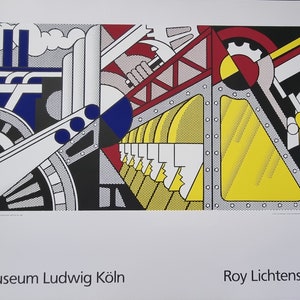 Roy Lichtenstein "Studio per preparazione, 1968 " Dimensioni 90 x 70 cm. Poster serigrafico - Museum Ludwig Köln