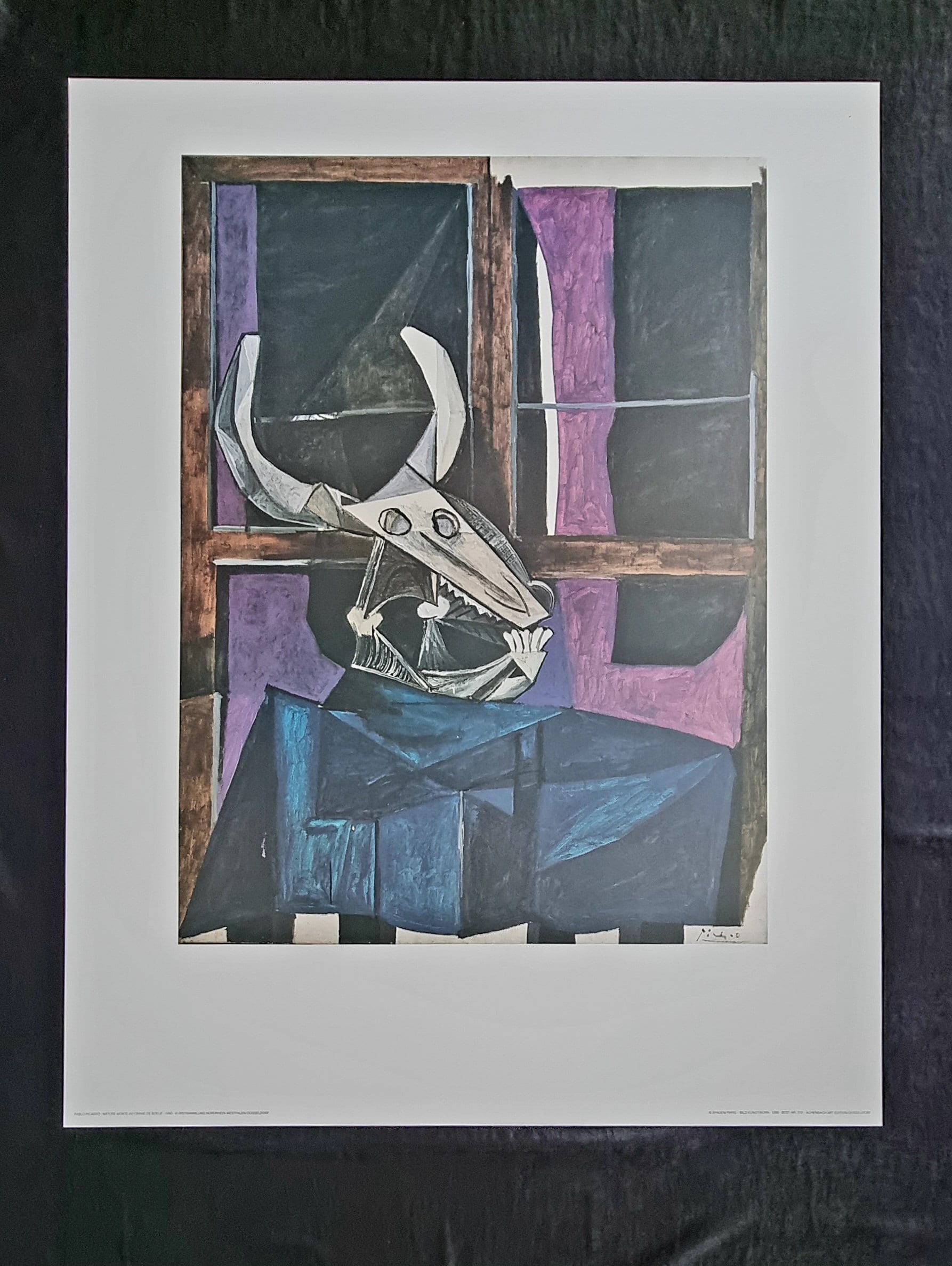パブロ・ピカソ「牛の頭蓋骨のある静物画、1942年」ヴィンテージ