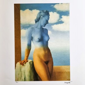 Rene Magritte "La magia nera" Edizione stampata su carta Magnani di Pescia, dimensioni 50 x 70 cm. 19,68" x 27,55"
