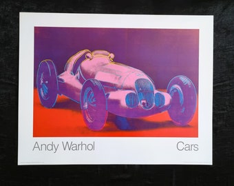 Andy Warhol &quot;Mercedes Benz Formula I Racing Car W 125, 1937&quot; Vintage Poster Size 90 x 70 cm. 35.4&quot;x27.5&quot;