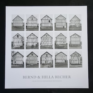 Bernd & Hilla Becher &quot;Half-timbered houses, 2003&quot; Vintage poster Size 70 x 70 cm. 27,55&quot; x 27,55&quot;