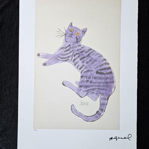 Andy Warhol &quot;Sam the Cat&quot; Numbered edition, 100 copies. Dimensions 56 x 38.3 cm.