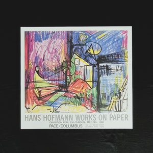 Hans Hofmann (1880 Baviera, Germania - 1966 New York, USA) Dimensioni 68,5 x 63 cm. Manifesto litografico off set "Lavoro sulla carta, 1980"