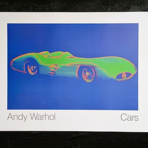 Andy Warhol "Mercedes Benz Formula I, auto da corsa W 196, 1954" Dimensioni 140x110 cm. 43,3" x 55,1" Poster vintage