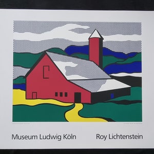 Roy Lichtenstein "Fienile Rosso II, 1969 " Dimensioni 90 x 70 cm. Stampa serigrafica del 1989 - Museum Ludwig Köln