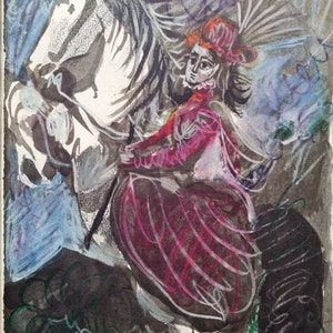 Pablo Picasso &quot;Jacqueline&quot; Vintage edition from the 60s, size 27 x 37.5 cm.