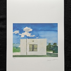 Casa - Stampa offset, riprodotta in 200 esemplari, certificato. David Hockney (Arte della parete # Arte Moderna)