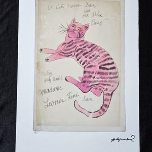 Andy Warhol &quot;Sam the Cat&quot; Numbered edition, 100 copies. Dimensions 56 x 38.3 cm.