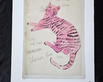Andy Warhol &quot;Sam the Cat&quot; Numbered edition, 100 copies. Dimensions 56 x 38.3 cm.