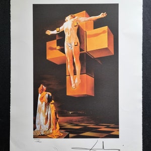 Salvador Dalí  "La Crocifissione" (Dali # Surrealismo # Stampa d'arte # Cubismo)