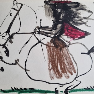 Pablo Picasso &quot;Jacqueline&quot; Vintage edition from the 60s, size 27 x 37.5 cm.