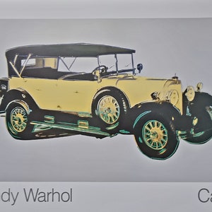 Andy Warhol &quot;Mercedes TYP 400, 1925, 1986&quot; Vintage Poster. Dimensions 90 x 70 cm. 35.4&quot; x 27.5&quot;