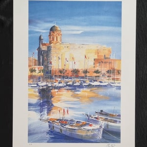 Ella Fort &quot;San Raffaele&quot; Lithograph numbered and signed, dimensions 55 x 76 cm.