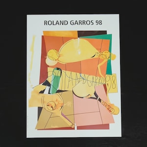 Télémaque &quot;Roland Garros, 2002&quot; Size 57 x 75 cm. Poster made on the occasion of the tennis tournament - 1998 Gallerie Lelong