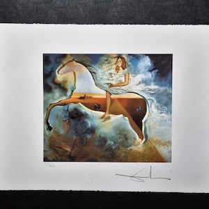 Salvador Dalí  "Ritratto equestre di Carmen Martinés Bordiù" (Dali # Surrealismo # Stampa d'arte # Cubismo)