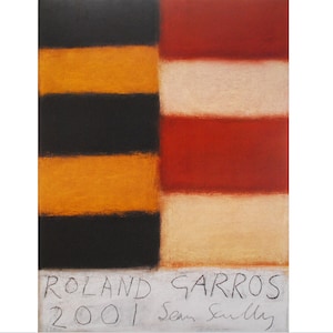 Sean Scully (Dublin, 1945) Roland Garros, 2001 Dimensions 58 x 76 cm. Poster made on the occasion of the tennis tournament - 2001
