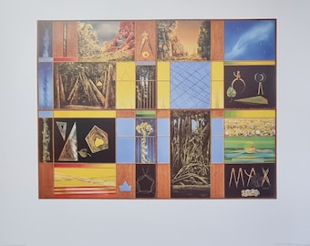 Max Ernst &quot;Vox Angelica, 1943&quot; Afmetingen 70 x 90 cm. 27,55&quot; x 35 43&quot; Grote vintage lithoprint uit 1991