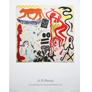 A.R.Penk (1939 - 2017) &quot;Complex N.&quot; Original vintage poster from 1991. Dimensions 131 x 97 cm. 27.55&quot; x 35 43&quot;
