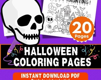 Halloween Activity Sheet (Coloring Pages) | 20 Fun Pages for Kids