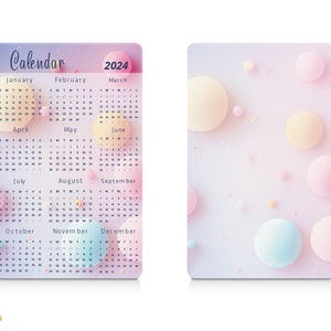 Calendar wallet card Etsy Italia