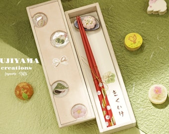 Handmade Japanese Chopsticks,birthday,hand painted wooden box,Personalised Engraved Chopsticks/Party Gifts/Wedding Favours,Wedding Gift C235