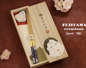 Handmade Japanese Chopsticks,birthday,hand painted wooden box,Personalised Engraved Chopsticks/Party Gifts/Wedding Favours,Wedding Gift C215
