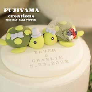 Schildkröte Hochzeitstorte Topper, Ozean Thema Hochzeitstorte Topper, Braut und Bräutigam Kuchen Topper, individuelle Paar Hochzeitstorte Topper, Geburtstags Topper