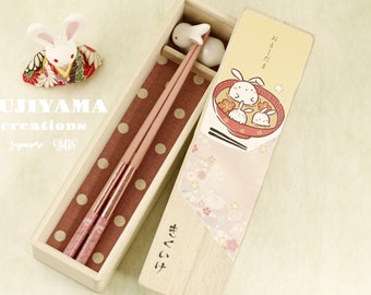 Handmade Japanese Chopsticks,birthday,hand painted wooden box,Personalised Engraved Chopsticks/Party Gifts/Wedding Favours,Wedding Gift C217