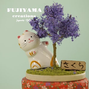Japanese lucky cat decor,Valentine gift,Gift for her,Girlfriend gift,birthday,Long Distance Gift,Japanese art,gift for him,lover gift,D161