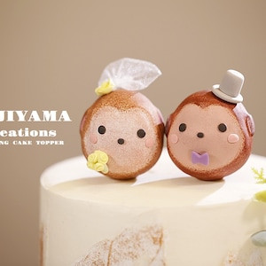handcraft wooden monkey wedding cake topper,birthday wooden figure dolls,hand painted Chiness Zodiac cake topper,bride and groom cake topper