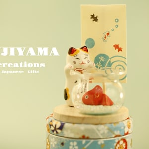 Japanese lucky cat decoration,Valentine gift,Gift for her,Girlfriend gift,birthday,Long Distance Gift,Japanese art gift,lover gift,D101
