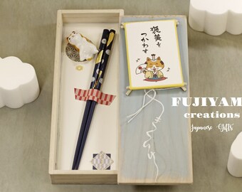 Handmade Japanese Chopsticks,birthday,hand painted wooden box,Personalised Engraved Chopsticks/Party Gifts/Wedding Favours,Wedding Gift C206
