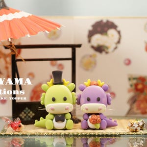 dragon couple wedding cake topper,Chiness Zodiace cake topper,custom cake topper,dragon cake topper,bride and groom cake topper