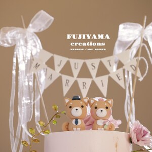 Shiba Inu paar Hochzeitstorte Topper, Inu Hund Cake Topper, Haustiere Kuchen Topper, Geburtstag, Braut und Bräutigam Topper, Chiness Sternzeichen Kuchen Topper