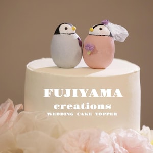 handcraft wooden penguin wedding cake topper,wooden figure dolls, hand painted penguin doll,birthday cake topper,bride and groom cake topper