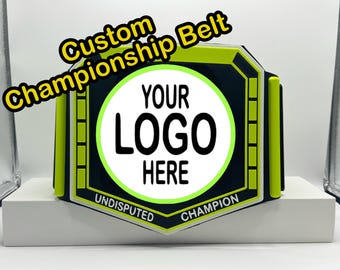 Custom Logo Championship Belt MMA Belt Wrestling Belt Boxing Belt FREE SHIPPING!