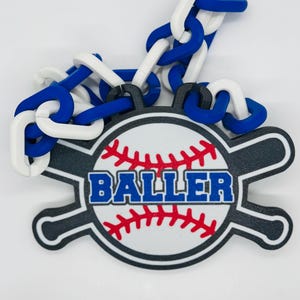GRATIS VERZENDING! Baller Honkbal Softbal Aangepast logo Druppelketting Swag-kettingen Omzetkettingen. Voetbal Voetbal Vollybal Basketbal