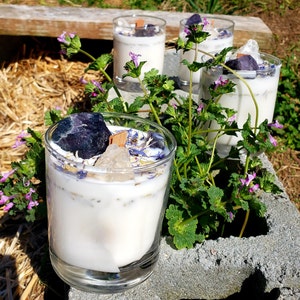 Ambition Motivation Candle, Crystal, Herbal, Floral infused, Gift for her, hand poured, manifestation, meditate