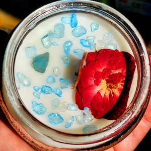 Pisces zodiac candle, Pisces astrology candle, Pisces sun sign, Pisces birthday candle, birthday gift, Pisces flower, Pisces crystal, zodiac