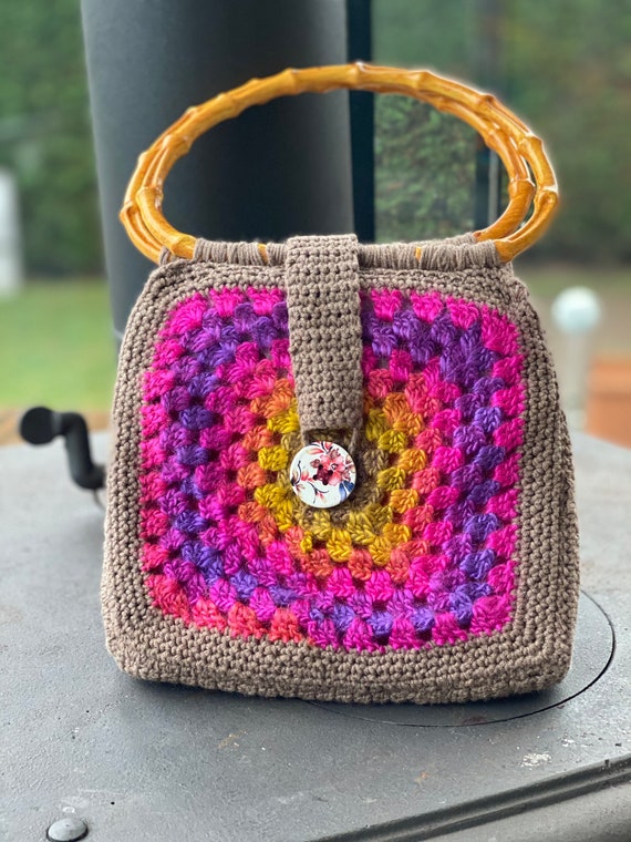 Buy Crochet Bag Lined Crochet Bag Handmade Bag Crochet Bags for Women Top Handle Bag Knitted Handbag Online in India Etsy