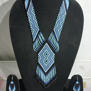 Colar Gerdan ucraniano | Robusto | Étnico | Tribal | Colar de contas | Único | Colar de mulher africana com brinco, para superdotados