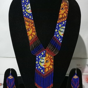 Sonnenblume Kette,Afrikanische Kette,Massai/Ethno Schmuck,handgefertigte Kette,Frauenkette,Hochzeit,für Begabte, mehrfarbige Kette