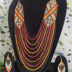 Jardin/Artisanat/Nacklace Massai ukrainien/Nacklace africain/ pour femmes/pour mariages/pour bijoux surdoués/multicolores/femmes longue Nacklace
