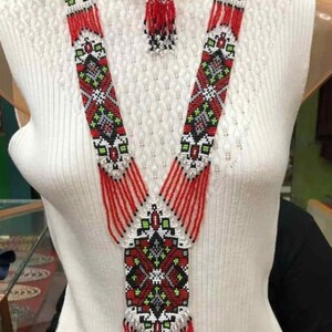Garden/Handicrafts/Ukrainian Nacklace Massai/African nacklace/for weddings /for gifted/multicolor jewellery/woman long Nacklace/With Earring