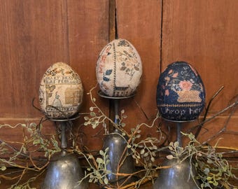 Antique Eggs, Antique Samplers, Handmade Easter eggs