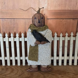 Primitive Pumpkin doll,Folk art Pumpkin doll