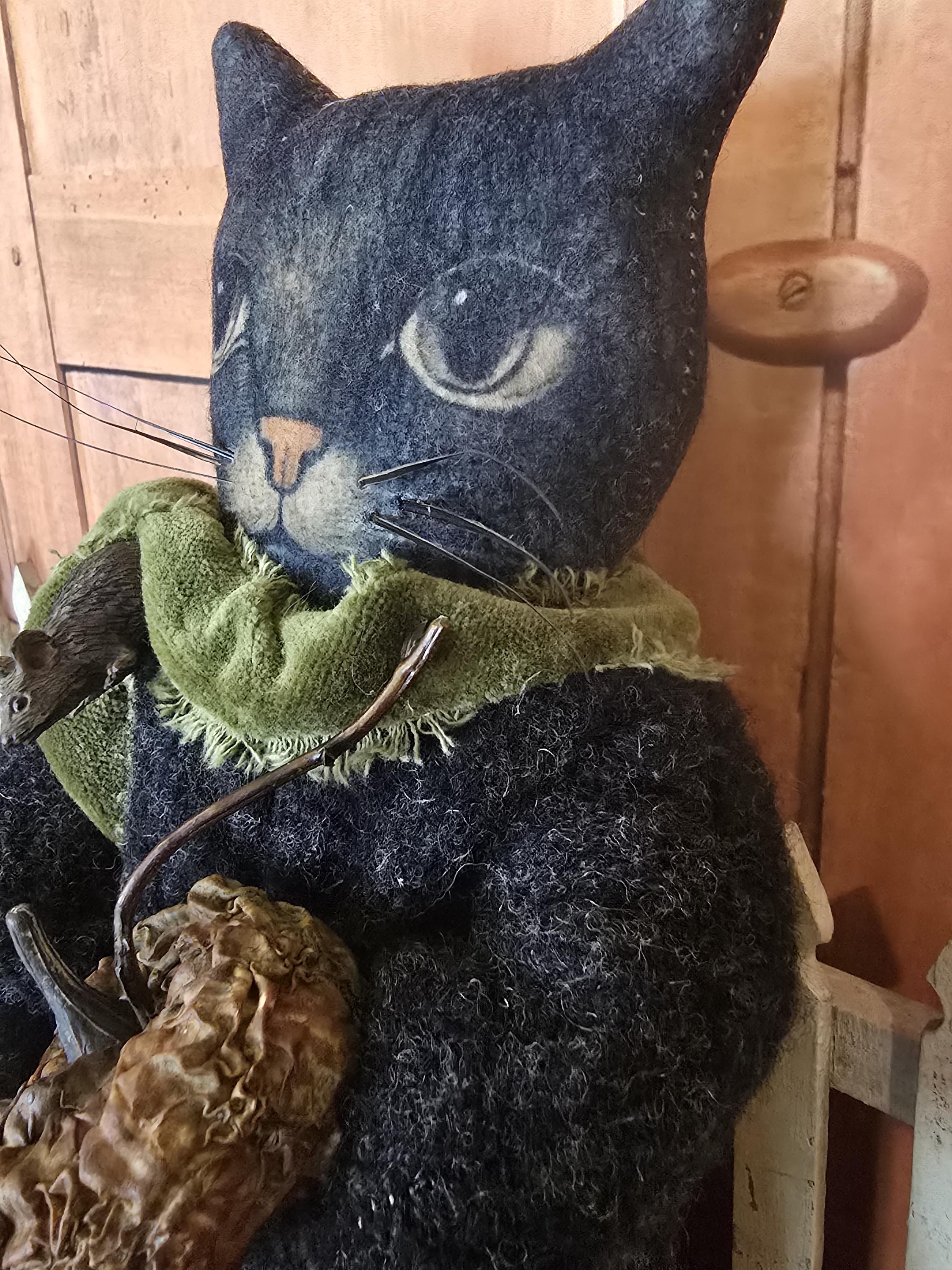 Primitive Cat Doll,folk Art Cat Doll,pretty Kitty Handmade Doll - Etsy