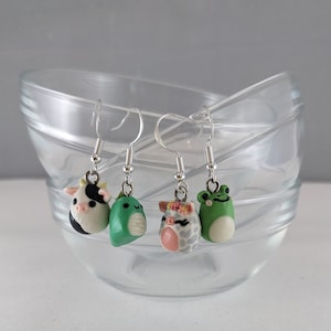 Squishmallow Inspired Earrings, Plushie Earrings, Stuffed Animal Earrings, Gift for Kids, Gift for Friends, Squishmallow Jewelry