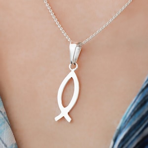 Religious fish necklace sale